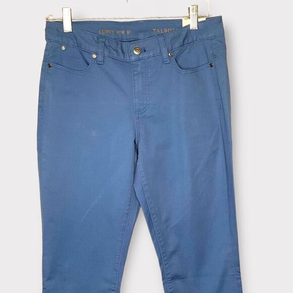 NWT Talbots‎ Petite 8 P Denim Blue Cotton Blend CURVY CropLeg Jeans - Picture 9 of 9
